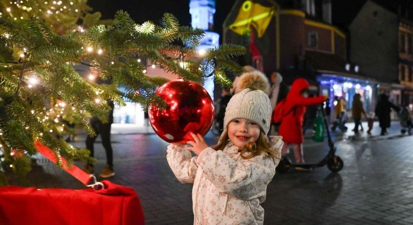 Megnyitották Sopronban az adventi vásárt, felgyúltak a fények a város karácsonyfáján