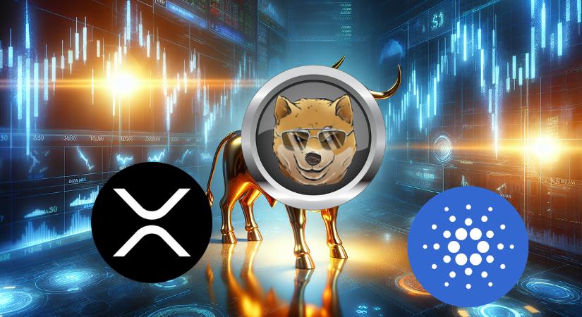 Egy piaci guru szerint az XRP 1 dollár felett maradhat, miközben a Cardano és Dogen is nagy lendületet vesz