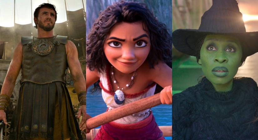 [BOX OFFICE USA] A Vaiana 2. elsöprő győzelmet aratott, a Wickeddel és a Gladiátor II-vel együtt minden idők legbrutálisabb hálaadási hétvégéjét produkálta