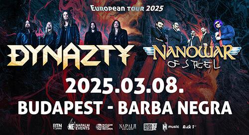 Dynazty & Nanowar Of Steel co-headliner turné érkezik Budapestre tavasszal