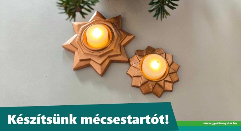 Adventi foglalkozás – Mécsestartók születnek a győri Gyermekkönyvtárban