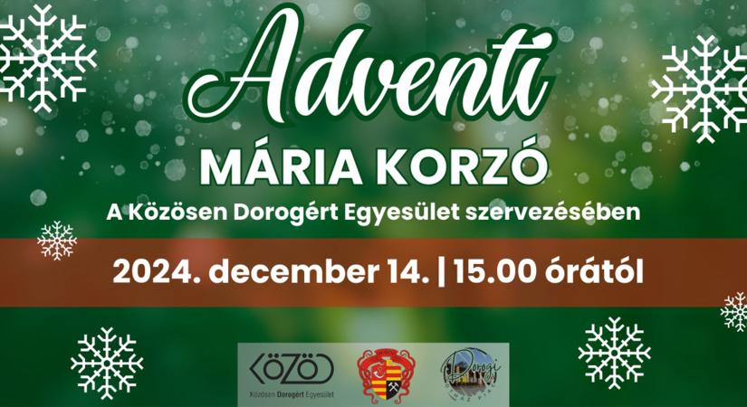 Adventi Mária Korzót szerveznek Dorogon