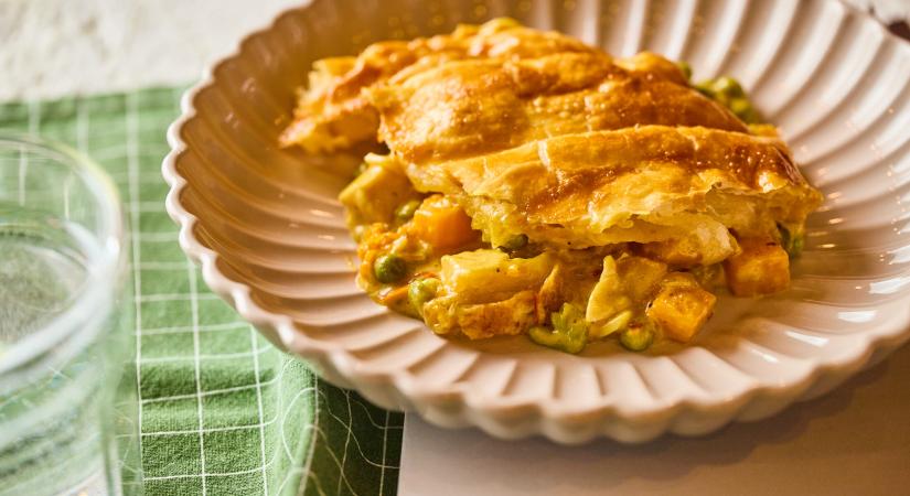 Csirkés pot pie curry