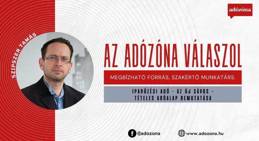 Az Adózóna válaszol: iparűzési adó – az új sávos-tételes adóalap bemutatása