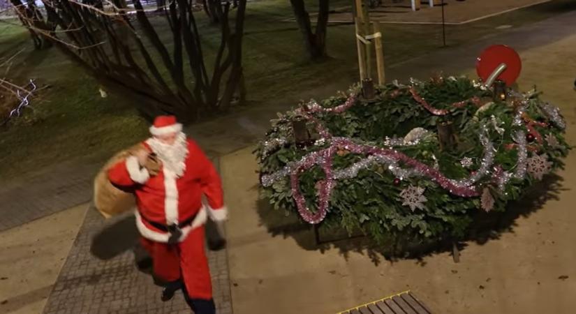 Mikulás randalírozott Budán, pechjére a kamera mindent rögzített – videó