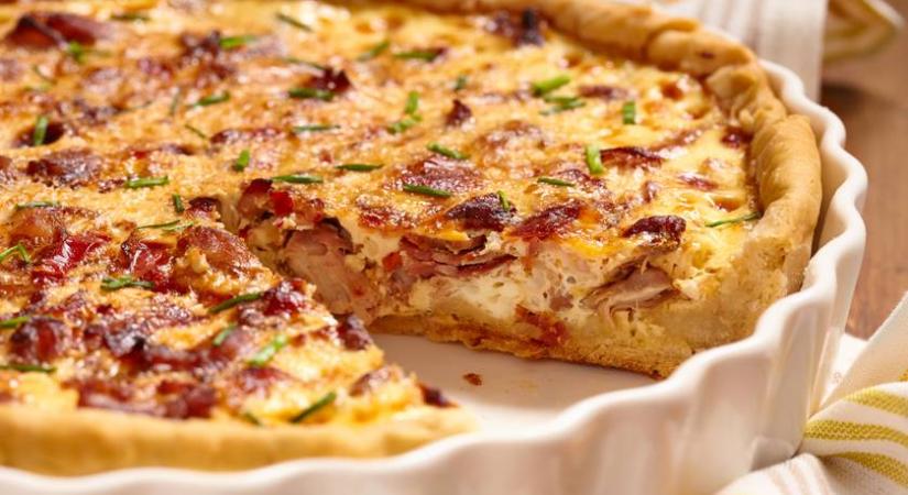 Mennyei sós pite csirkehússal: a quiche akár főfogásnak is tökéletes