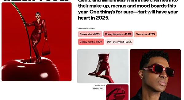 Pinterest trendelőrejelzések 2025-re: Cseresznye mindenhol és hangulatfokozó sminkek