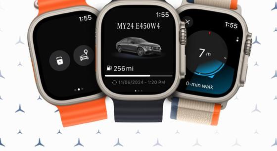 Beköltözik a Mercedes az Apple Watchba, az óráról lehet vezérelni az autó több funkcióját