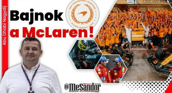 Bajnok a McLaren, vége a szezonnak!