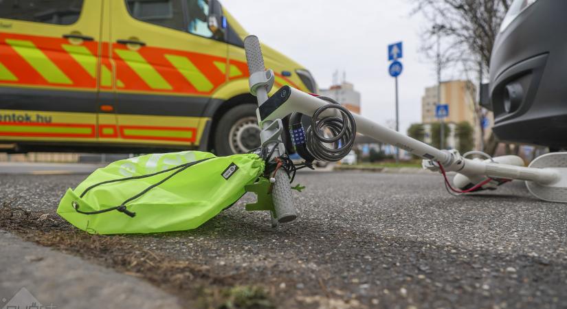 Rollerest ütöttek el a Földes Gábor utcán