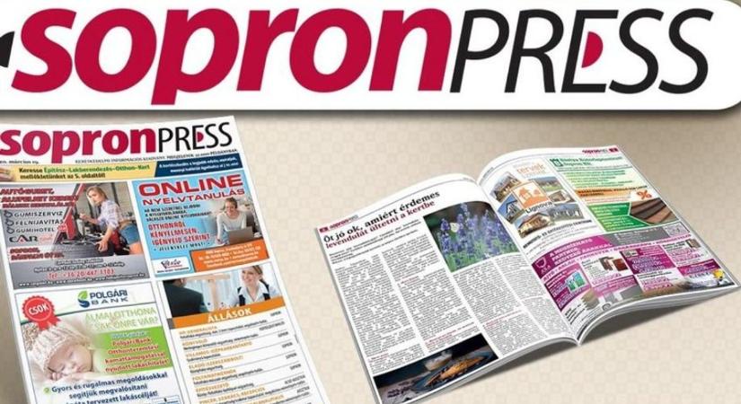 Már olvasható a SopronPress legfrissebb száma