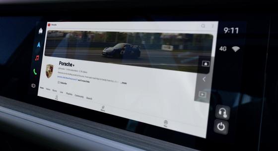 Útközben is mehet a YouTube az új Porschék műszerfalán