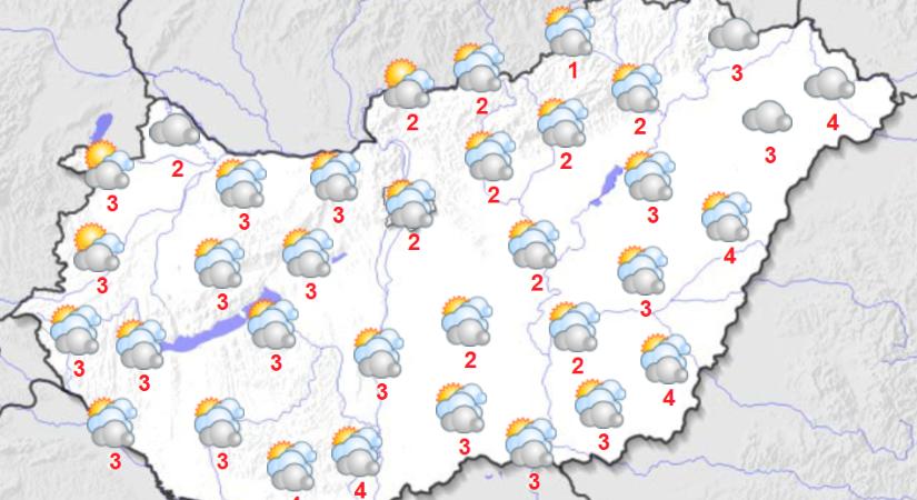 Hideg és felhős idő a mai