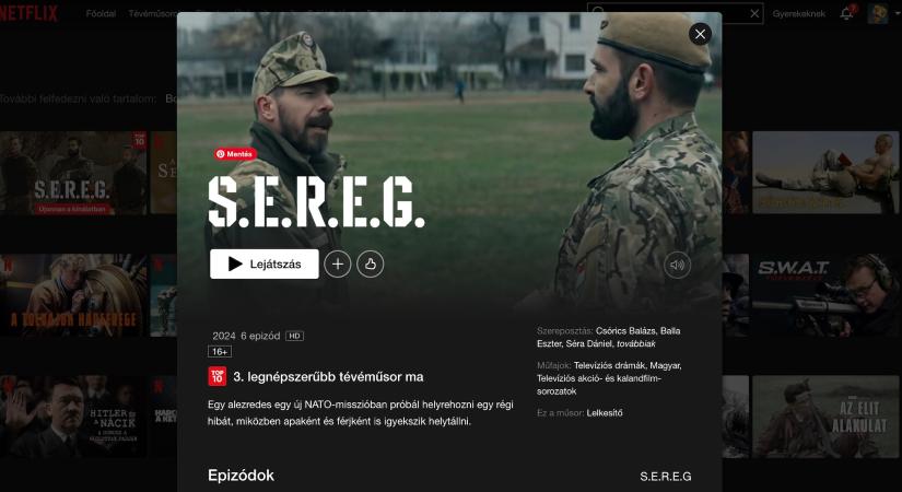 Elérhető Netflixen az új magyar katonasorozat, a S.E.R.E.G