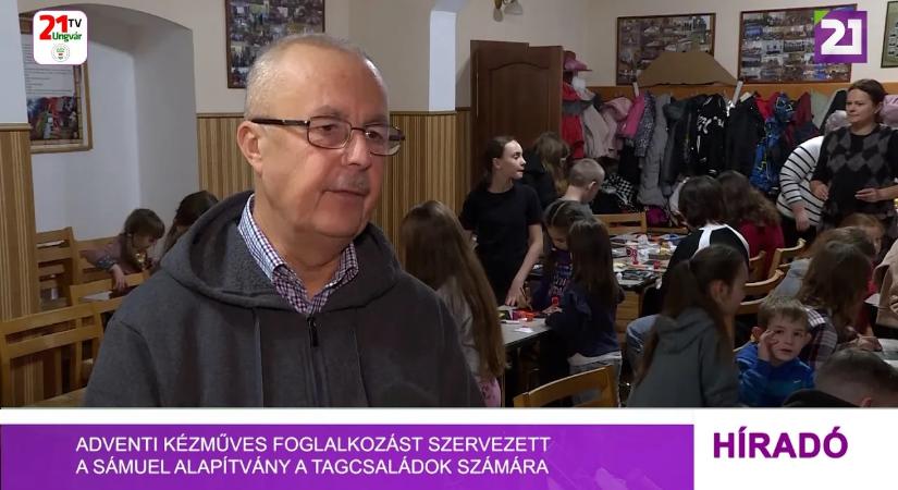 Adventi kézműves foglalkozást szervezett a Sámuel Alapítvány a tagcsaládok számára (videó)