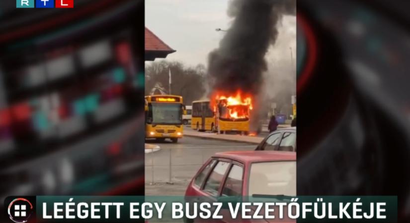 Leégett egy busz vezetőfüljéke Tiszaújvárosban