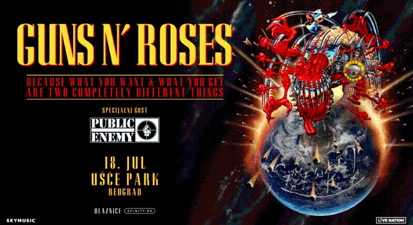 Péntektől lehet jegyet venni a Guns N’ Roses belgrádi koncertjére