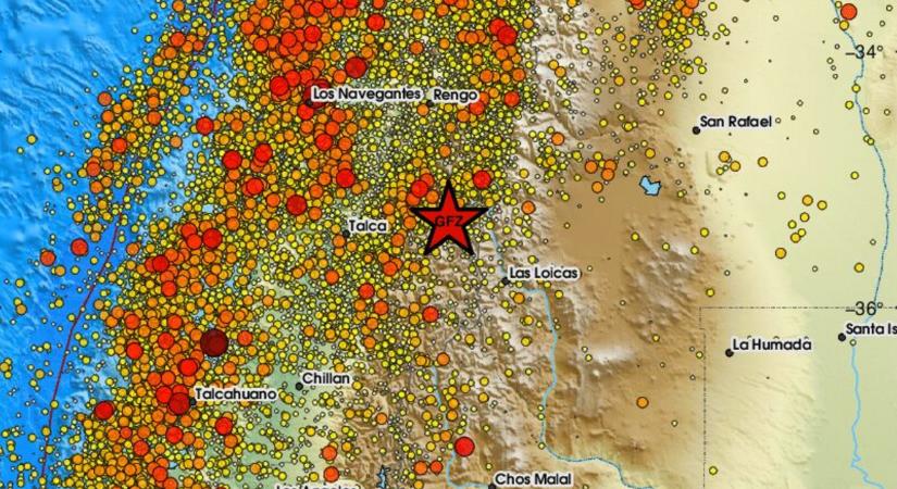 6,4-es erősségű földrengés rázta meg Chilét, még az ország fővárosában is érezni lehetett