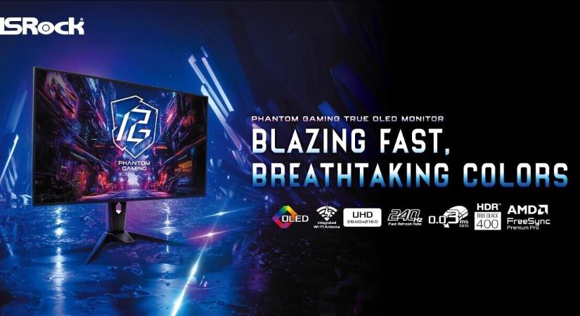 Phantom Gaming sorozatú OLED monitorok hármasfogatával bővült az ASRock kínálata