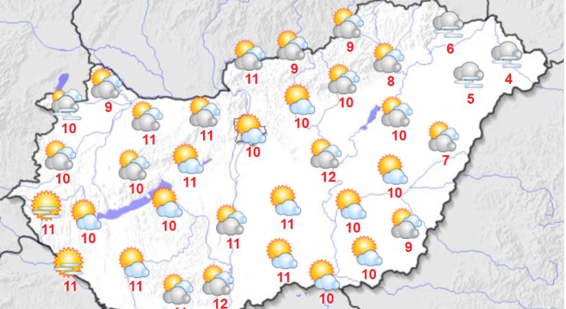 Enyhe hőmérsékletet kapunk ma is