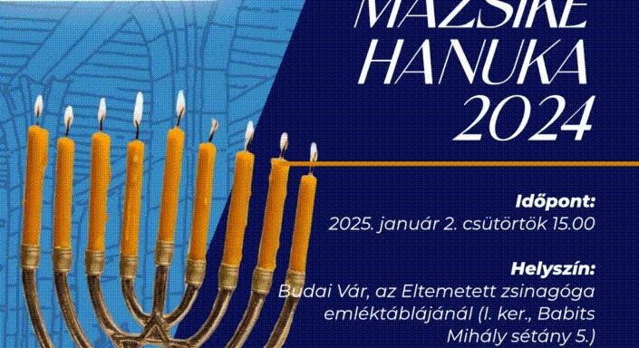 A Budavári eltemetett zsinagógánál ünnepel hanukát a Mazsike