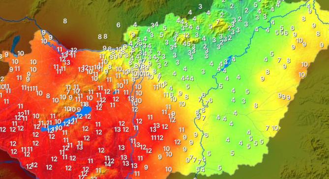 Kétarcú időjárás: 12 fokos különbség alakult ki