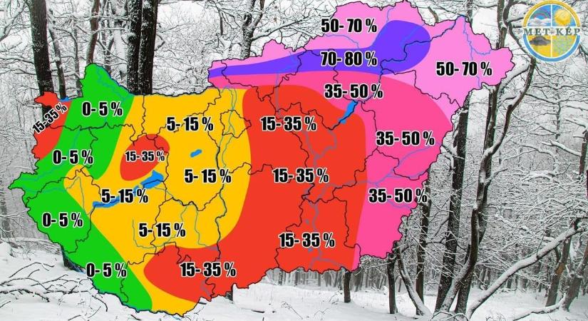 Sopronnál nagyobb az esély a fehér karácsonyra