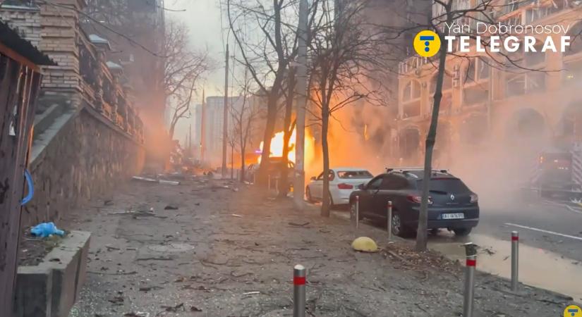 Videókon ma reggeli brutális rakétacsapás Kijevből: nem akármilyen pusztítást végeztek az oroszok