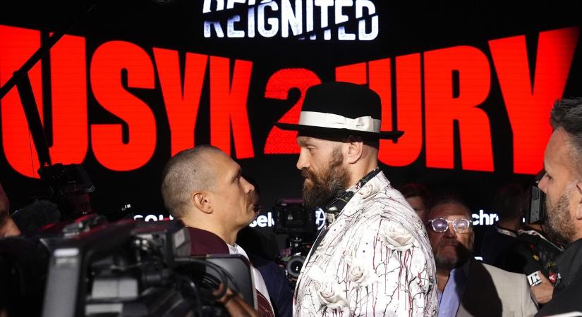 Tyson Fury negyedmázsával nehezebb a sportellenfelénél, Olekszandr Usziknál: izgalmasnak ígérkezik a két bokszoló összecsapása - videó