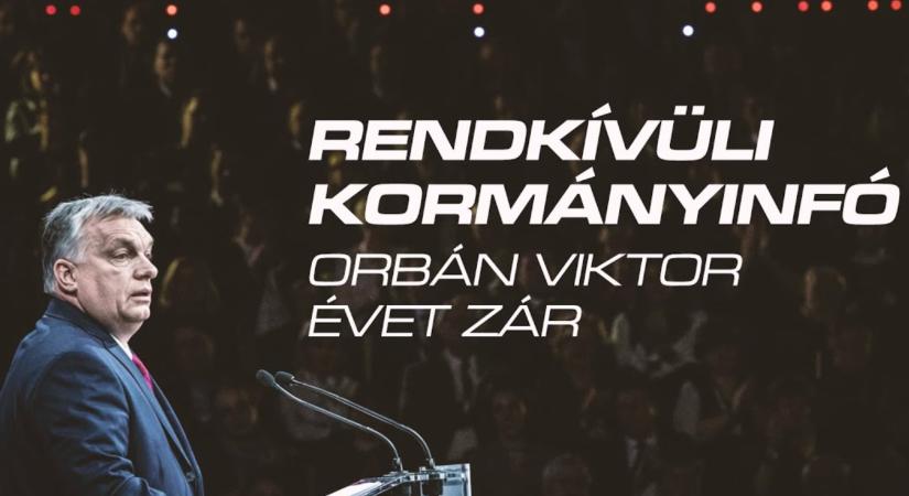 Rendkívüli Kormányinfó: itt visszanézheti Orbán Viktor évzáró sajtótájékoztatóját