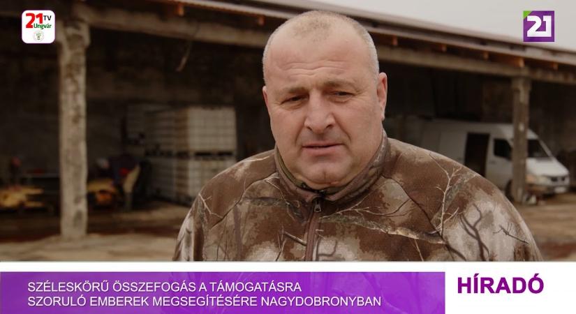 Széleskörű összefogás a támogatásra szoruló emberek megsegítésére Nagydobronyban (videó)