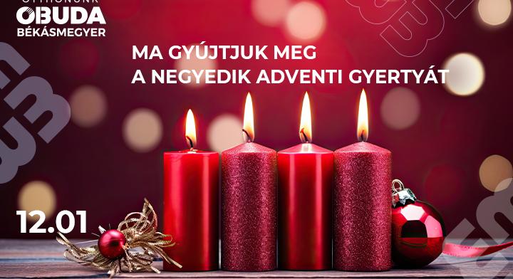 „Itt vagy közel, óh, szép karácsony” – Ma gyújtjuk meg a negyedik adventi gyertyát