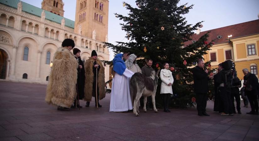 Az egész várost bejárva elevenítették fel Krisztus születését Pécsett  videó