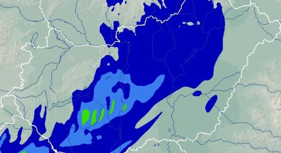 Mutatjuk, merre fog esni az eső és a hó karácsony előtt, óráról órára