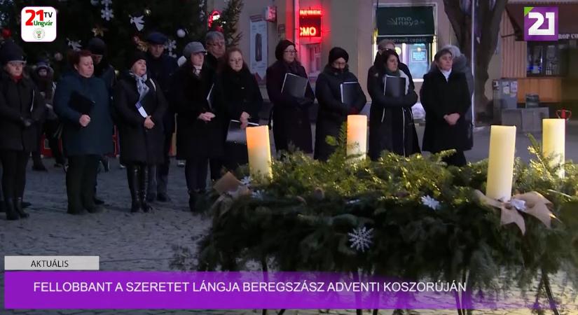 Aktuális (2024.12.22) - Fellobbant a szeretet lángja Beregszász adventi koszorúján (videó)