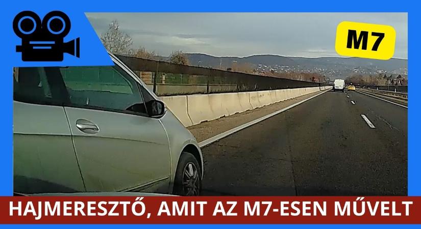 Hajmeresztő, amit az M7-esen művelt a Mercedes sofőrje