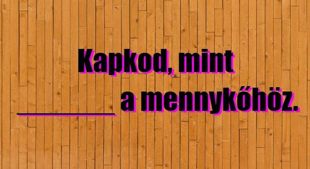 Napi közmondás feladat: Ki tudod egészíteni?