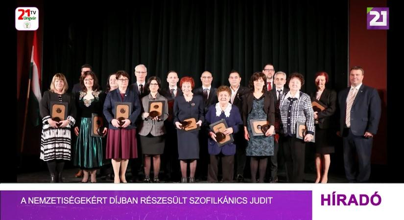 A Nemzetiségekért Díjban részesült Szofilkánics Judit (videó)