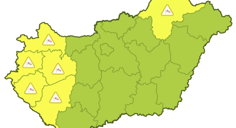 Hat vármegyében még tartja magát a viharos szél, figyelmeztetnek