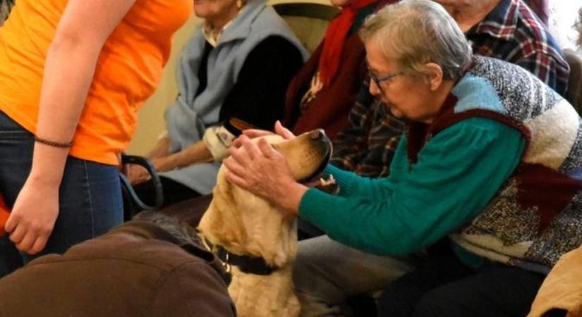 Különösen kedves látogatók szereztek örömet a ceglédi idősotthon lakóinak