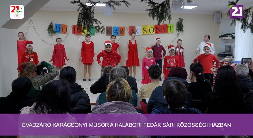 Évadzáró karácsonyi műsor a halábori Fedák Sári Közösségi Házban (videó)