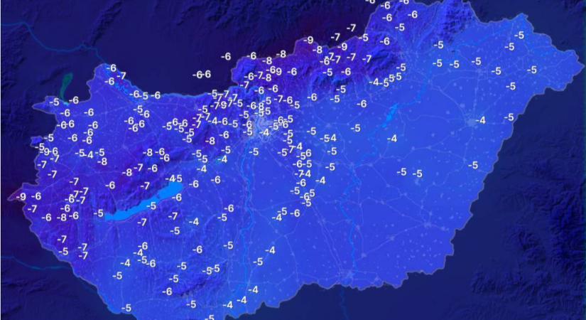 Mínusz 6 fokkal indult a reggel Győrben