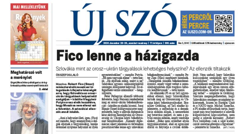 Miről ír a szombati Új Szó?