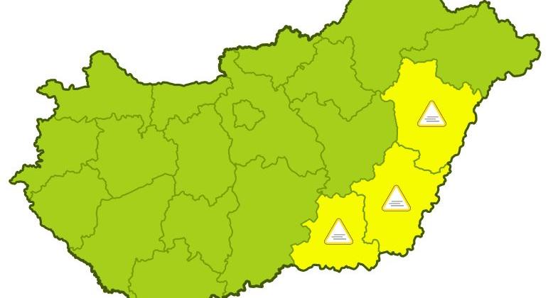 Estétől tovább terjeszkedik a köd, figyelmeztetés érvényes