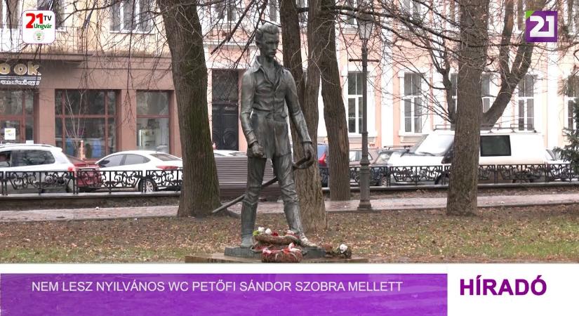 Nem lesz nyilvános WC Petőfi Sándor szobra mellett (videó)