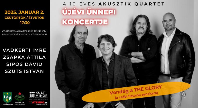 A 10 éves Akusztik Quartet ünnepi koncerttel indítja az évet