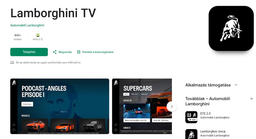 Saját streaming platformot indított a Lamborghini