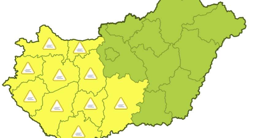 A Dunántúlon figyelmeztetnek a tartósan rossz látási viszonyokra