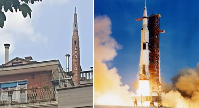 Egy olasz városkában, kéményként született újjá az Apollo-11 rakétája