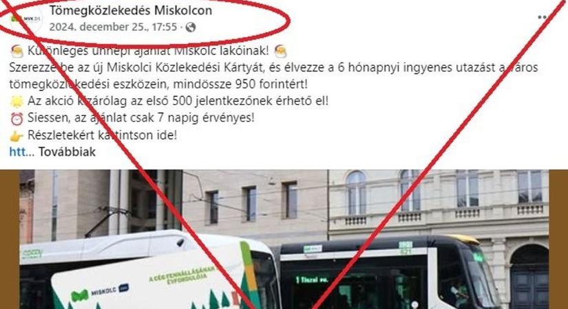 Csalók ígérnek Miskolcon olcsó közlekedést, vigyázat!